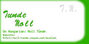 tunde moll business card